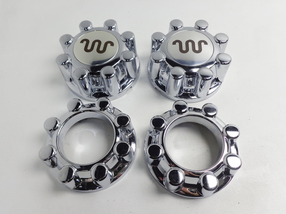 2017-2022 Ford F250 F350 8-Lug KING Ranch Chrome Wheel Center Hub Cap HC3C-1A096-VD SET OEM